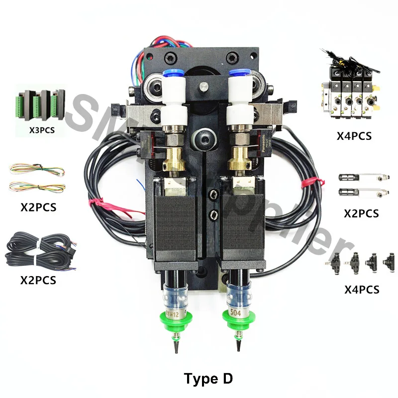 SMT DIY Double Head Mountor Connector Nema8 Hollow Shaft Stepper For Pick Place Machine Double Head SMT Mounting Head