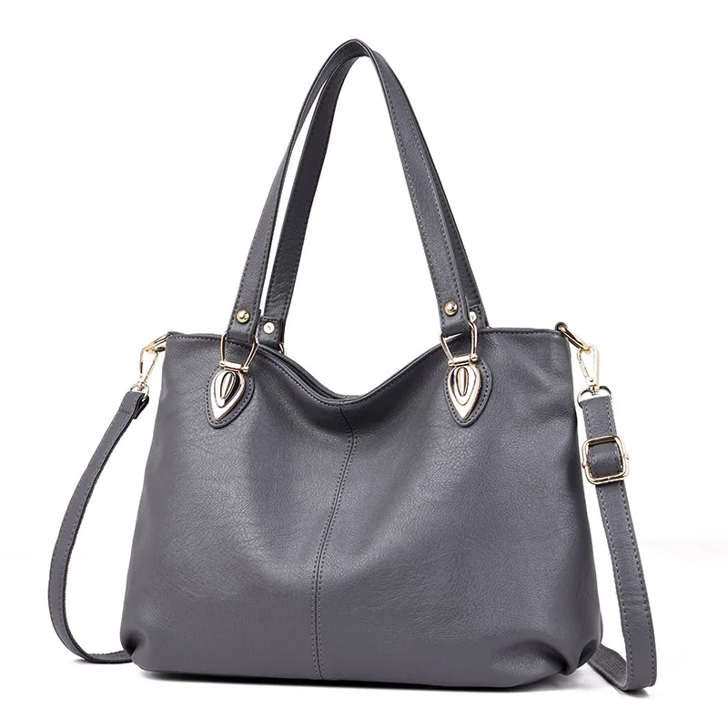 Red Ladies Hand Bag Women\'s Genuine Leather Handbag Black Leather Tote Bag for Women Summer Handbag Bolsas femininas  A333