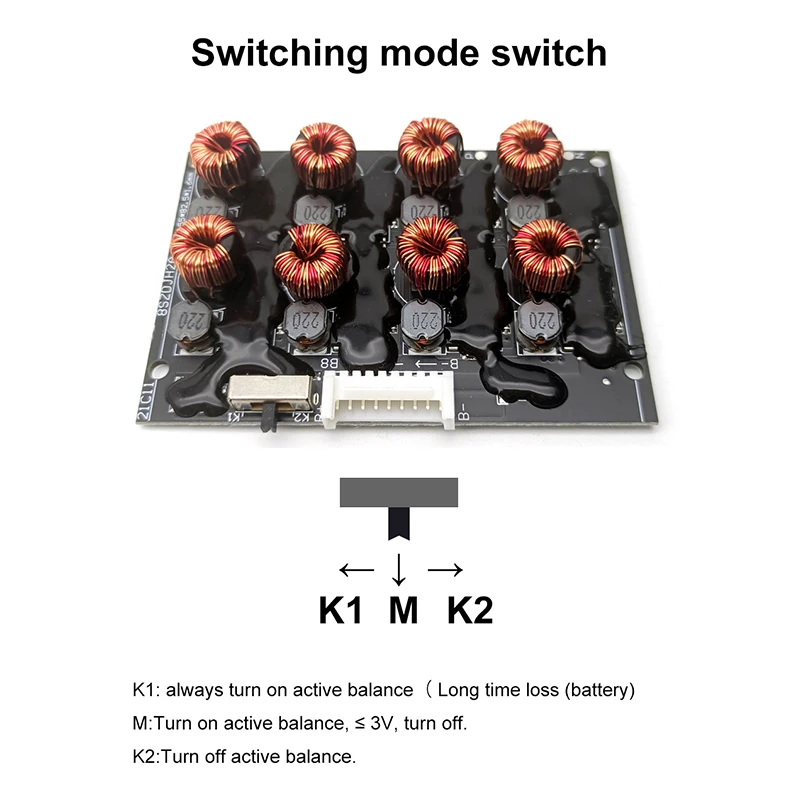 Qucc 2A 4S 8S BMS aktywny Balancer korektor Lifepo4 Li-ion Lipo bateria litowa energia płyta transferowa moduł równowagi