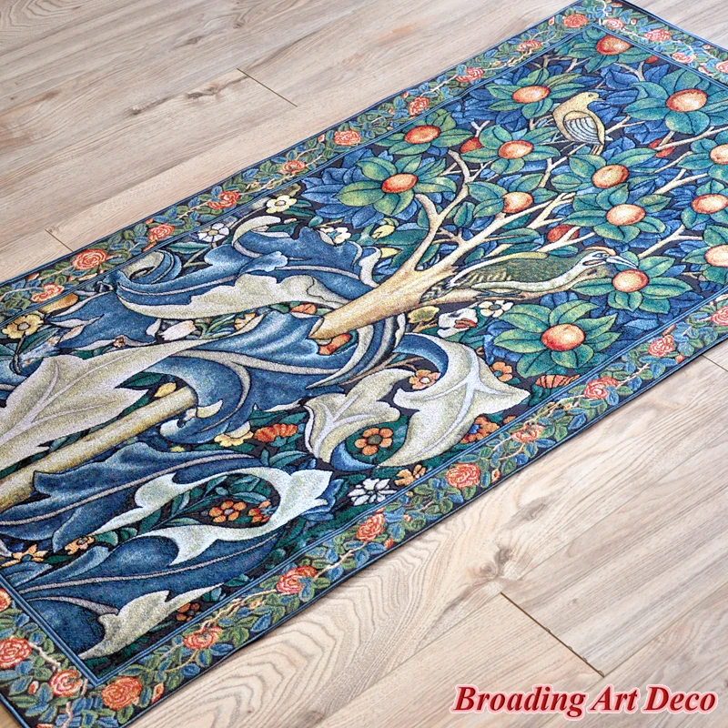 William Morris Woodpecker Tapestry Wall Hanging Jacquard Weave Gobelin Home Textile Decoration Cotton 100% Big Size 140x68cm