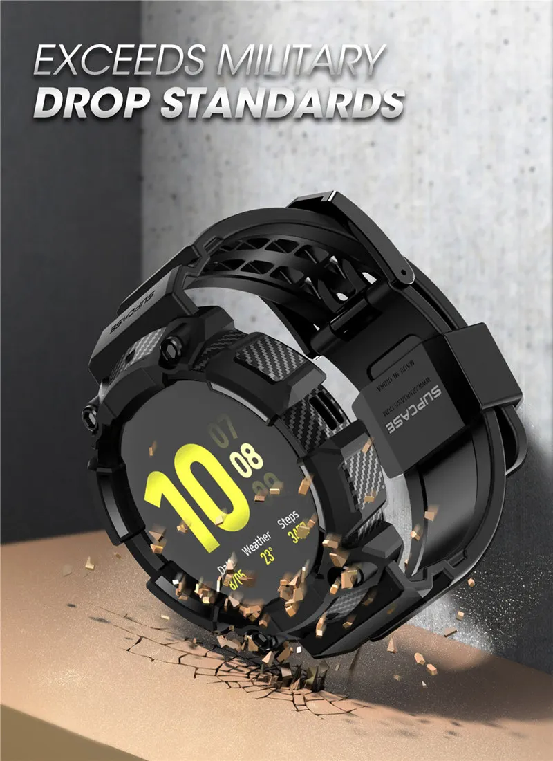 Case For Samsung Galaxy Watch Active 2 (44mm) SUPCASE UB Pro Rugged Protective Cover with Strap Bands For Galaxy Watch Active 2