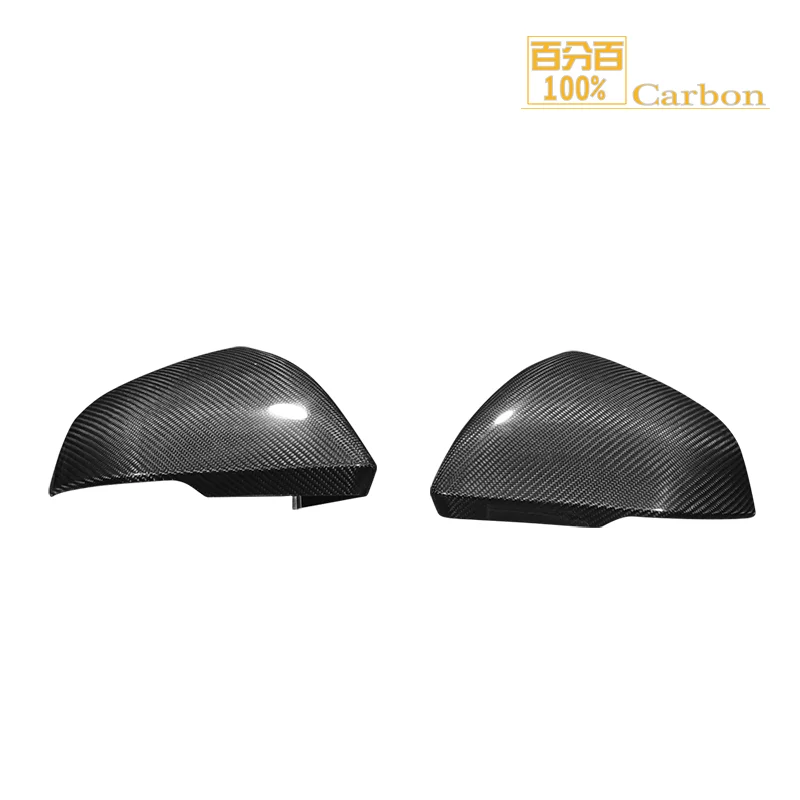 

Real Dry Carbon Fiber Mirror Cover Sticker With Lamp Cutout For Mustang Euro Model
