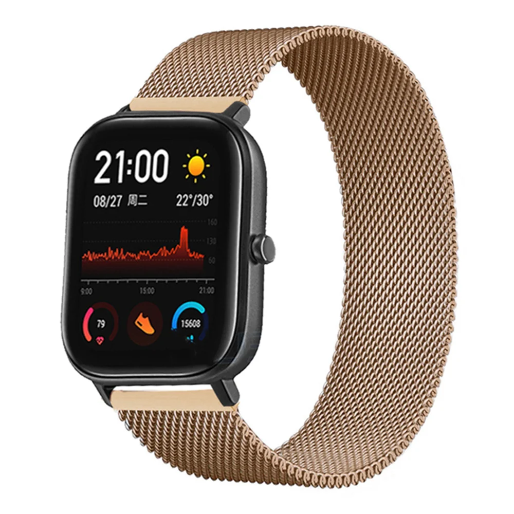Uhr band Für Amazfit GTS 3/2/2e/3 GTR 3/3 pro 20mm 22mm Milanese strap Für Amazfit bip/bip u handgelenk Armband metall correa