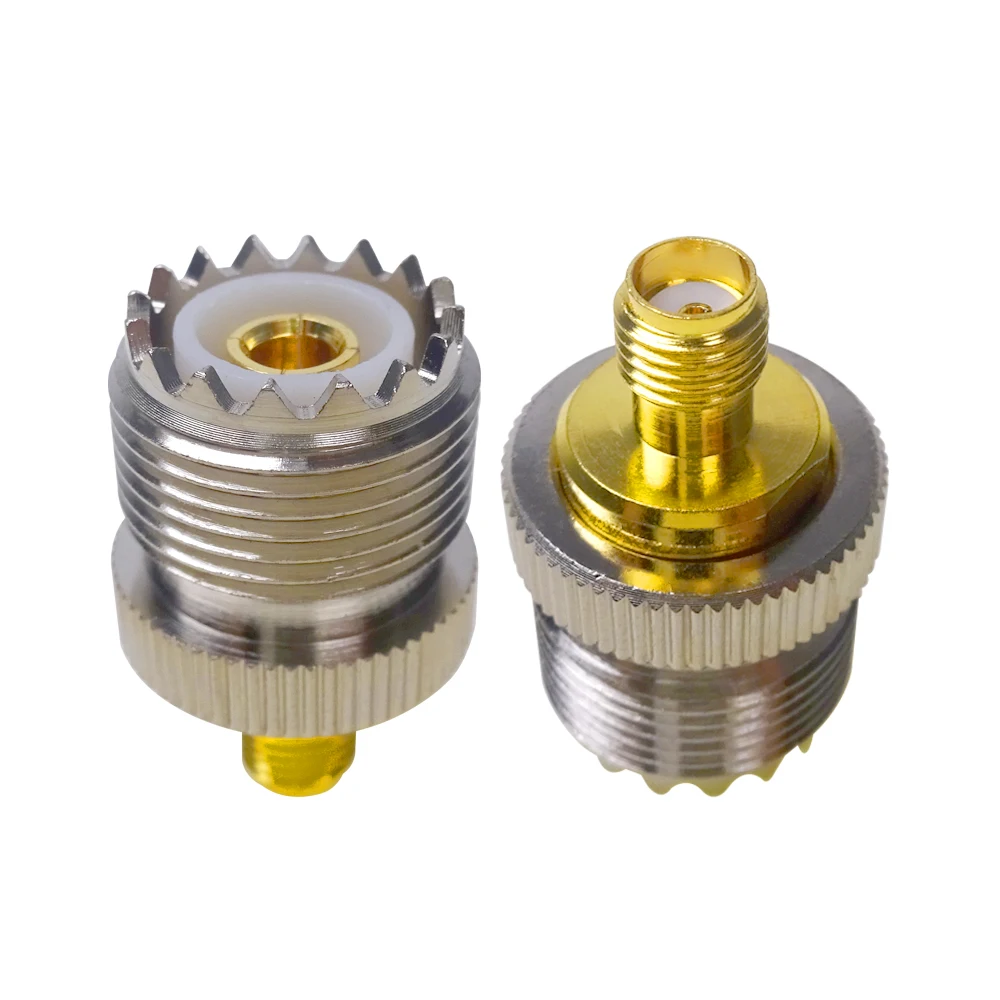 Cleqee UHF-SMAอะแดปเตอร์SMAหญิงชายUHFชายPL259 SO239เชื่อมต่อRF Coax Coaxial Adapter 1PC