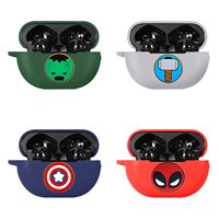 Cartoon Marvel Earphone Case Cover For Huawei Freebuds Pro 2 3 Silicone Wireless Bluetooth Headphone Protective Cover With Hook