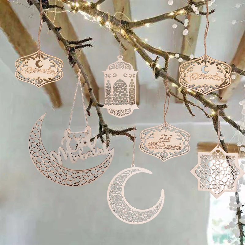 

Деревянная подвеска Луна Ramadan Eid Mubarak YONGSNOW