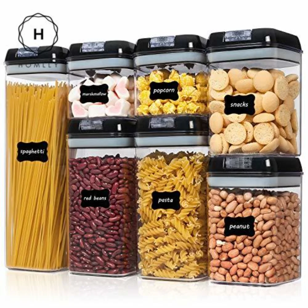 

Homlly BPA Free Air tight Plastic Food Storage Cereal Containers (7 pieces)