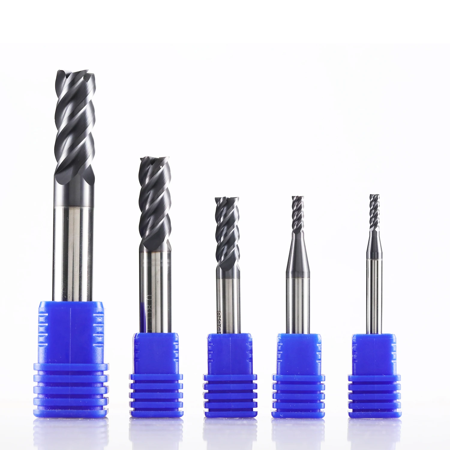 1pc PM-4E PM-4EL Series Solid carbide 4 Flutes Flattened End Mills with Straight Shank and Long Cutting Edge For HRC55 Material