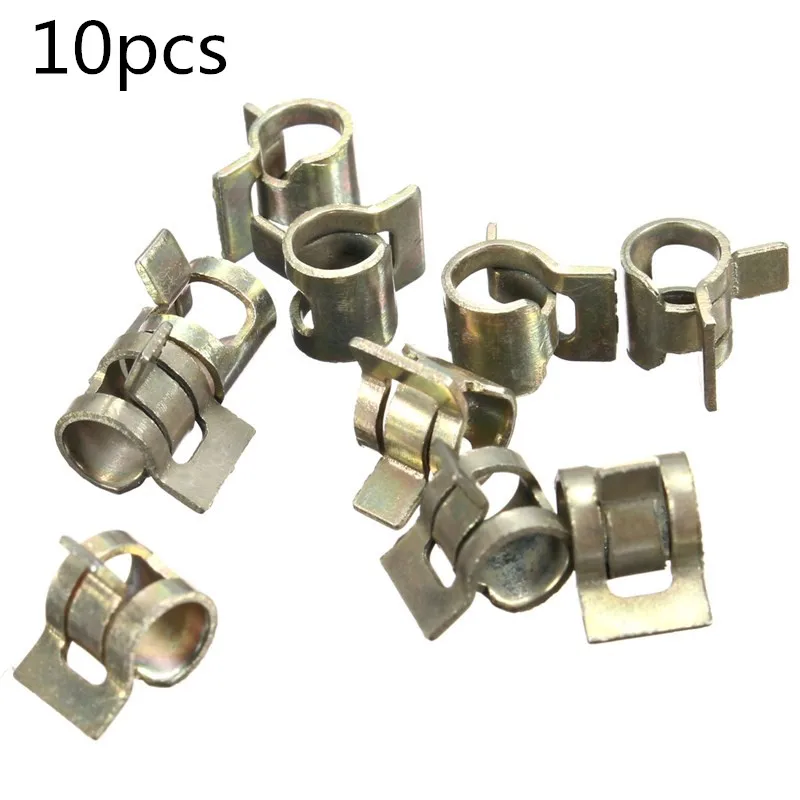 10Pcs Spring Clip Clamp Vacuum Fuel Hose Hose Clamp Line Pipe Fastener Steel Zinc Plated Clamps 6/7/8/9/10/11/12/13/14/15mm