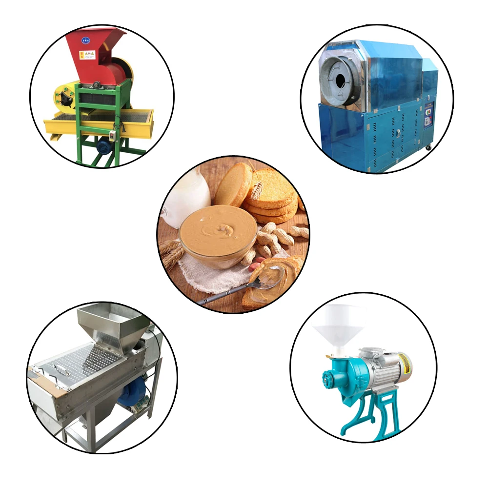 Peanut Paste Grinding Machine Line Peanut Butter Processing Line Small Capacity