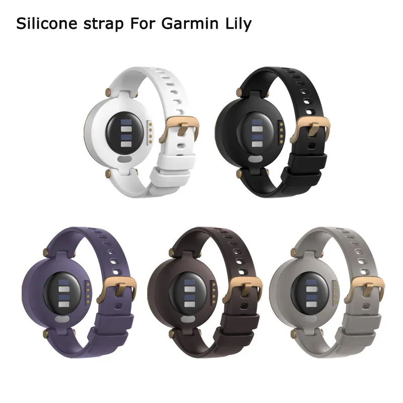 Correa de silicona a la moda para reloj deportivo Garmin LilY para mujer, pulsera de repuesto, correa de reloj inteligente E0