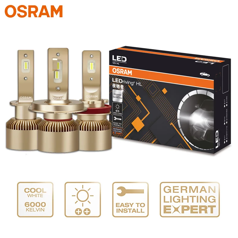 

OSRAM LED H1 H4 H7 H8 H11 H16 HB3 HB4 H1R2 9005 9006 9012 Head Light YCZ 25W 6000K White LEDriving LED Car Lamps With Canbus, 2X