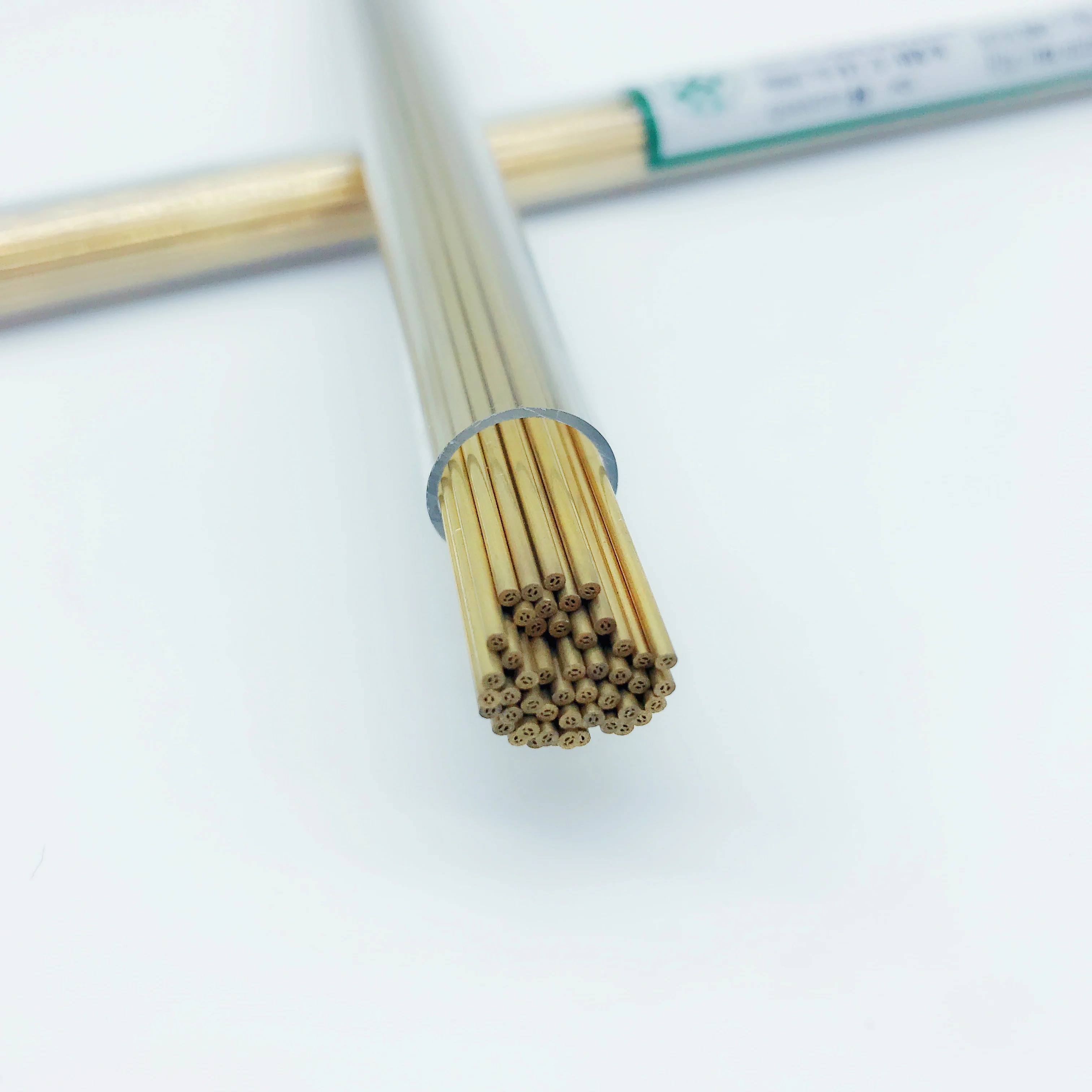 ART.230610 tubi per elettrodi in ottone Multi fori 1.0/1.1/1.2/1.3/1.4/1.5*400mm 25 pz/lotto