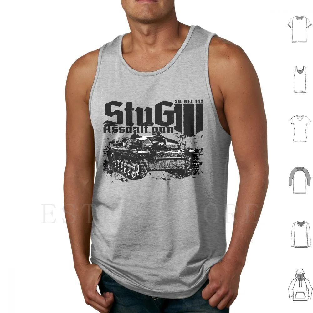 Stug Iii Tank Tops Vest Cotton Assault Gun Ww2 German Tank Combat Vehicle Iron Horse Wwii Ww2 Sd Kfz 142