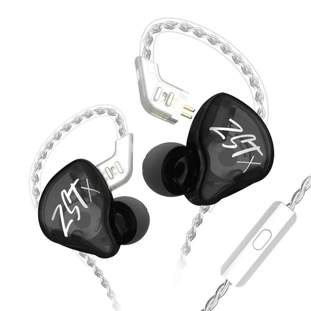 KZ イヤホン KZ ZST X 1BA + 1DD ハイブリッドユニットインイヤーイヤホン HIFI