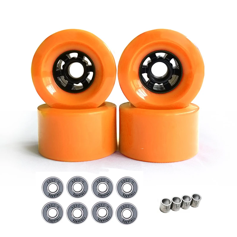 Ruedas para monopatín, ruedas de 90mm X 52mm Pro Longboard Cruiser Flywheels, grandes y suaves, 4 unidades