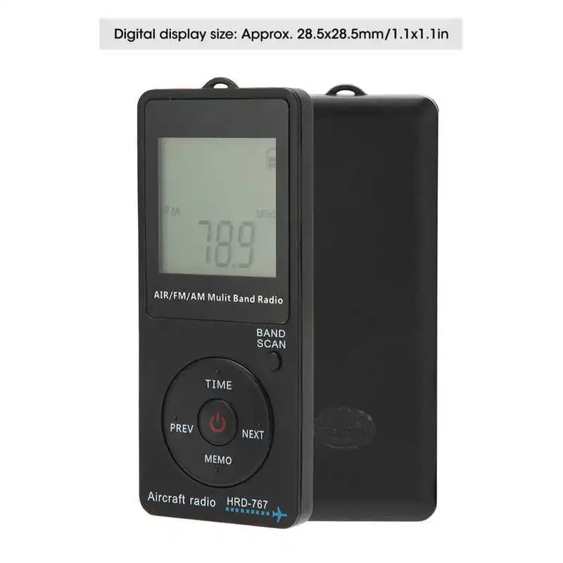 HRD‑ 767 راديو محمول الطائرات الفرقة التلقائي خارج السلطة FM/AM/راديو الهواء مع سماعة