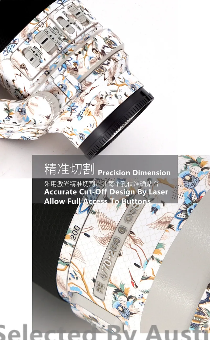 SEL70200GM Stiker Decal Kulit Lensa untuk Sony FE 70-200 2, 8gm Casing Penutup Bungkus Anti Gores Pelindung