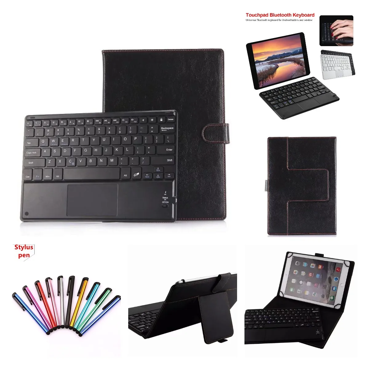 Bluetooth Protective Case Keyboard for Lenovo Tab K10 TB X6C6X TB-X6C6F Tablet Wireless Keyboard PU Leather Stand Cover