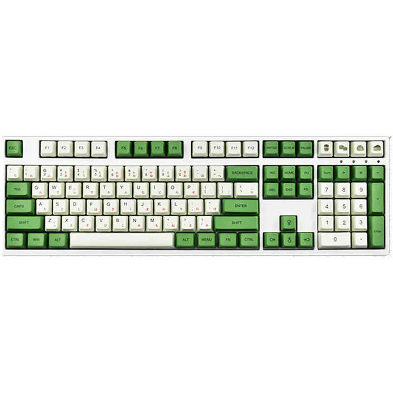 Teclado mecánico de 104 teclas, sublimación de tinte, Material PBT, tema Matcha/UI, gran oferta