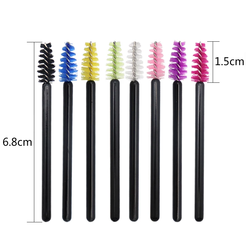 100 Stuks Wegwerp Wimper Make-Up Borstel Mini Wenkbrauw Kam Micro Spoolies Borstels Lash Extension Mascara Wands Beauty Tool