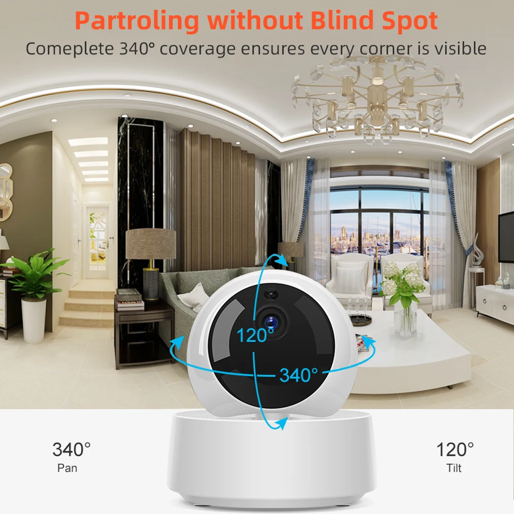 Kamera Wifi nirkabel Mini GK-200MP2-B, baru, kamera IP Ewelink APP 360 IR 1080P HD, memantau bayi, Alarm keamanan, rumah pintar