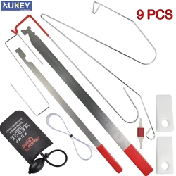 9 pièces/ensemble clé de porte de voiture perdue verrouillage déverrouillage ouvert Kits d'outils ouverture d'urgence + pompe à Air noire voiture style pièces accessoires de voiture