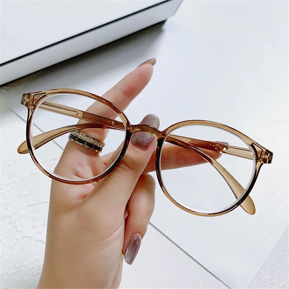 No Diopter Myopia Glasses Women Men Optical Spectacles Ultralight Round Frame High-definition Nearsighted Eyeglasses 0 ~ -4.0