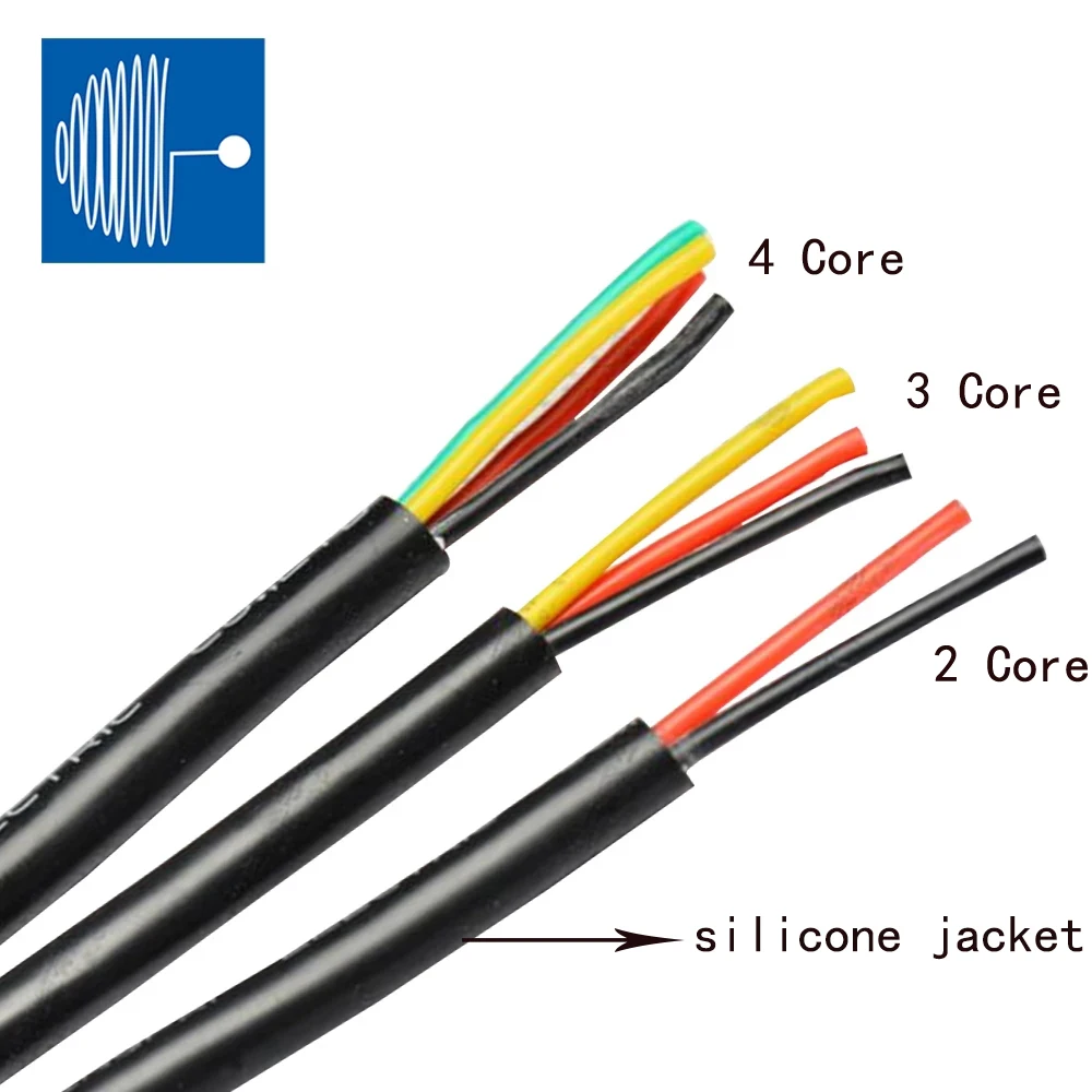 TRIUMPHCABLE H05SS-F 2/5M silicone jacket multi core electronic wire 2X0.5/0.75/1.5MM 200 degrees high temperature soft wire