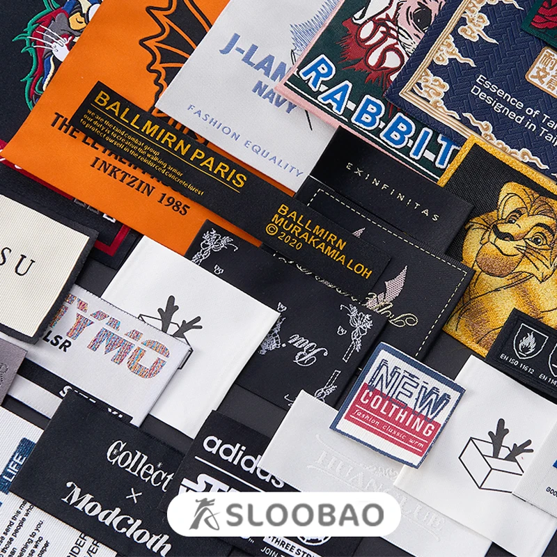 Woven labels custom Fashion Design Clothing Fold Over 100% Cotton CuteWoven Silicon Labels