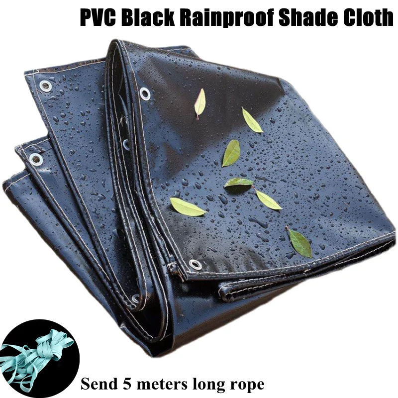 0.45mm PVC Black Rainproof Cloth Outdoor Garden Shading Sail Boat Car Truck Canopys Waterproof Awning Pet House Cover Tarpaulin