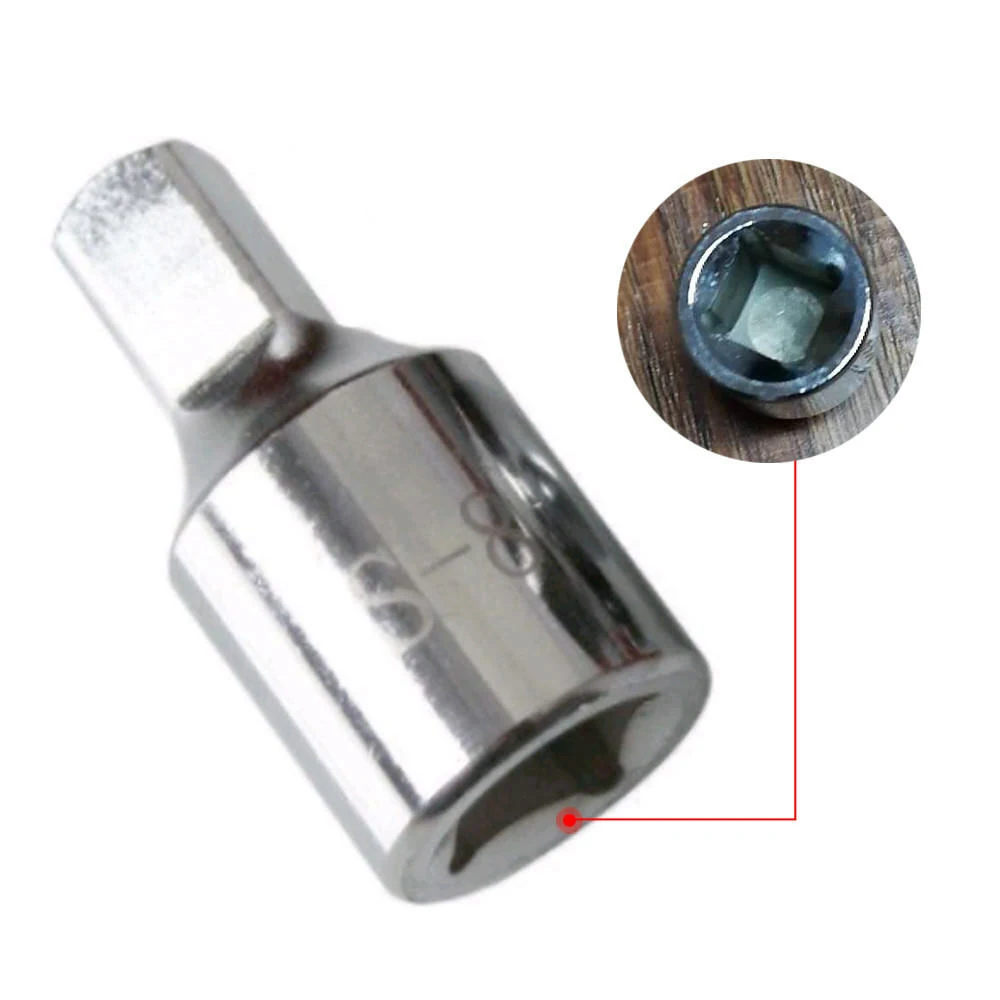 8mm Square Oil Sump Drain Plug Key Tool Remover Fit Steel Sleeve Adapter For Renault Citroen Peugeot