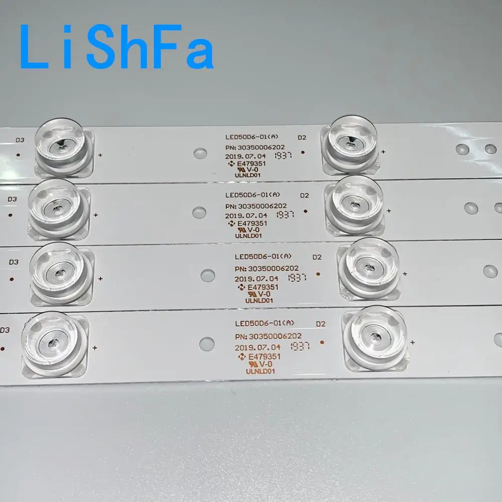 

12PCS/LOT LED strip 6 lamp LED50D6-01(A) 30350006202 for JVC LT-50C550 Haier 50E3500A 50A6M LE50A7100L 50A6 LE50U51A LT-50EM76