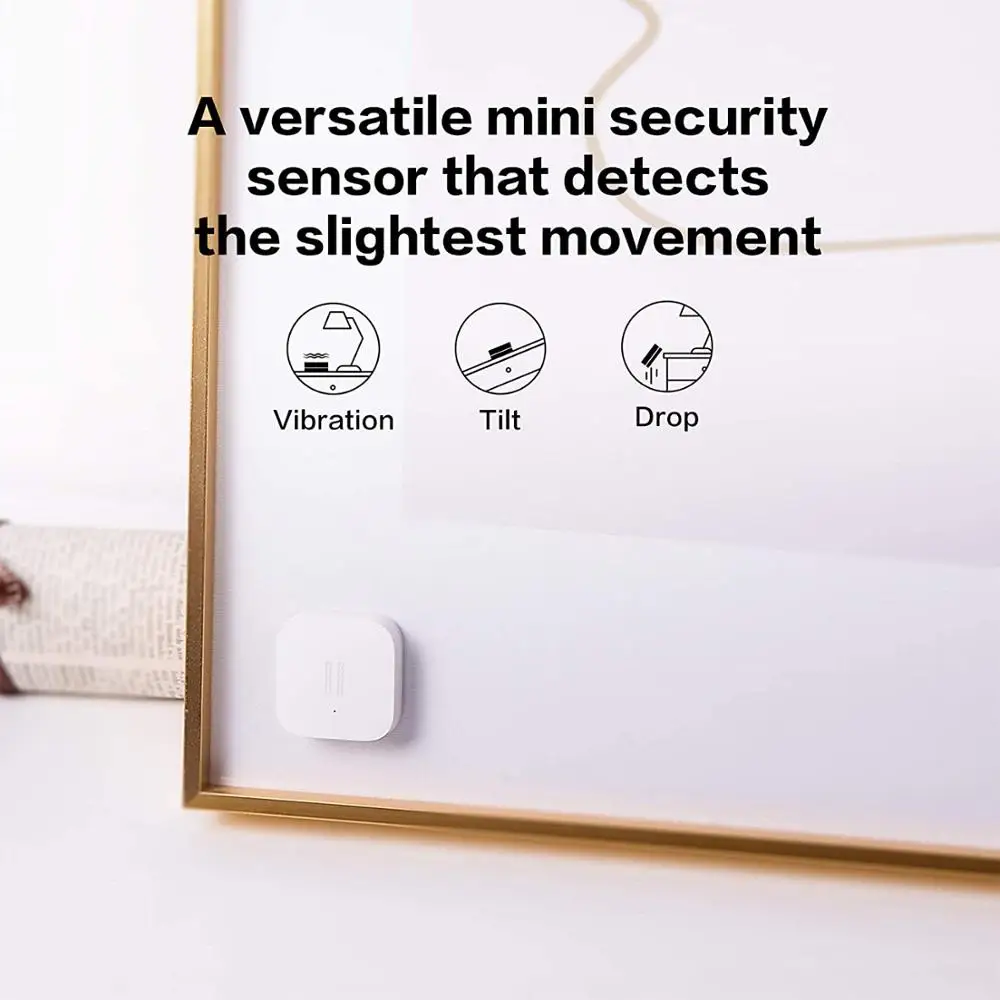 Aqara Vibration Sensor Zigbee Wireless Mini Glass Break Detector for Alarm System and Smart Home Automation Apple HomeKit