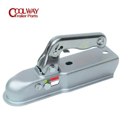 Emark Approval EU Style Trailer Coupler For 50mm Hitch Ball Square 60mm Channel RV Parts Camper Accessories Caravan Components