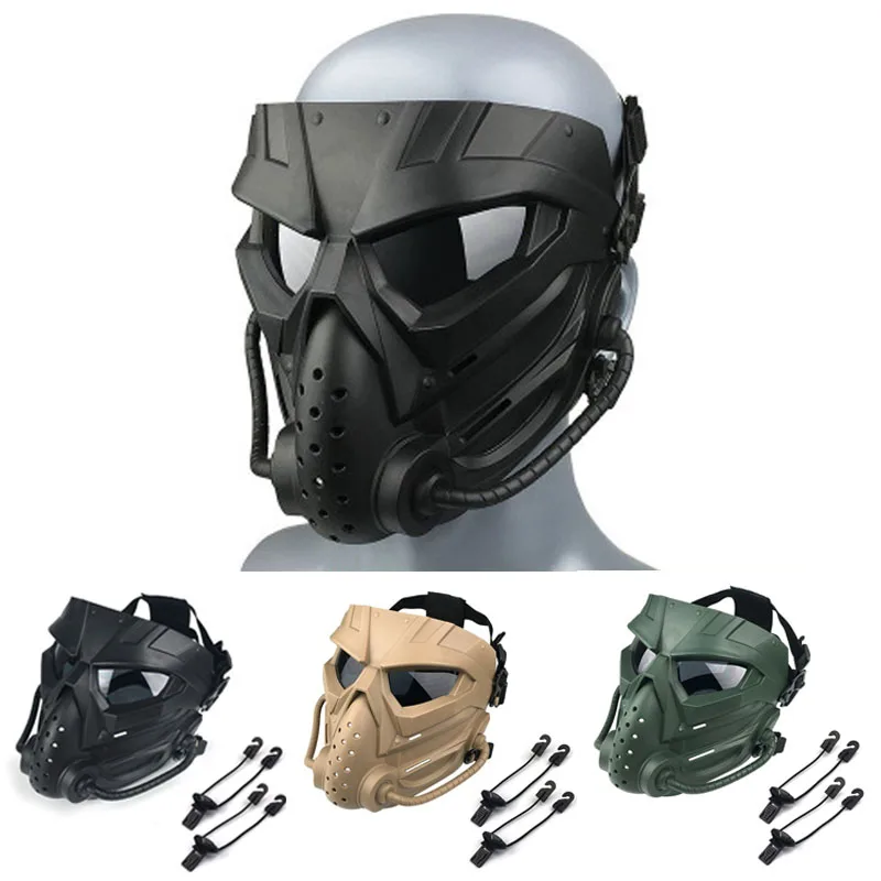 Airsoft Tactical Mask Full Face Hunting Militar Paintball Shooting CS War Games Protective Mask Can Use With FAST Helmet