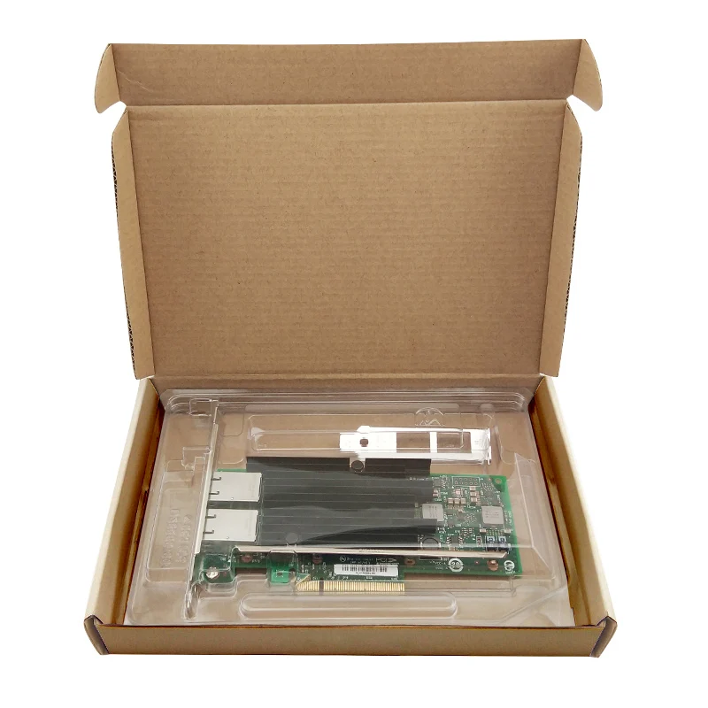 X540-T2 10G PCIe 2.0 X8 Dwuportowe złącze RJ45 10Gbase-T Intel X540 Chipset Karta sieciowa serwera Ethernet Niskie + wysokie wsporniki