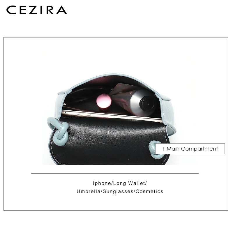 CEZIRA Fashion Women Mini Coin Crossbody Bags PU Leather Saddle Bag Ladies Casual Flap Shoulder Purse Female Messenger Handbags