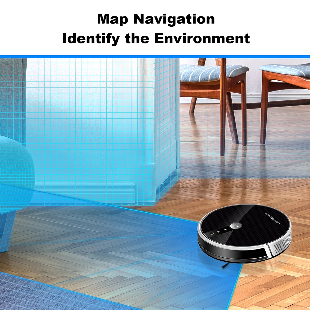 Latest LIECTROUX Robot Vacuum Cleaner C30B, 6000Pa Suction,2D Map Navigation, with Memory, WiFi App, Electric Water Tank