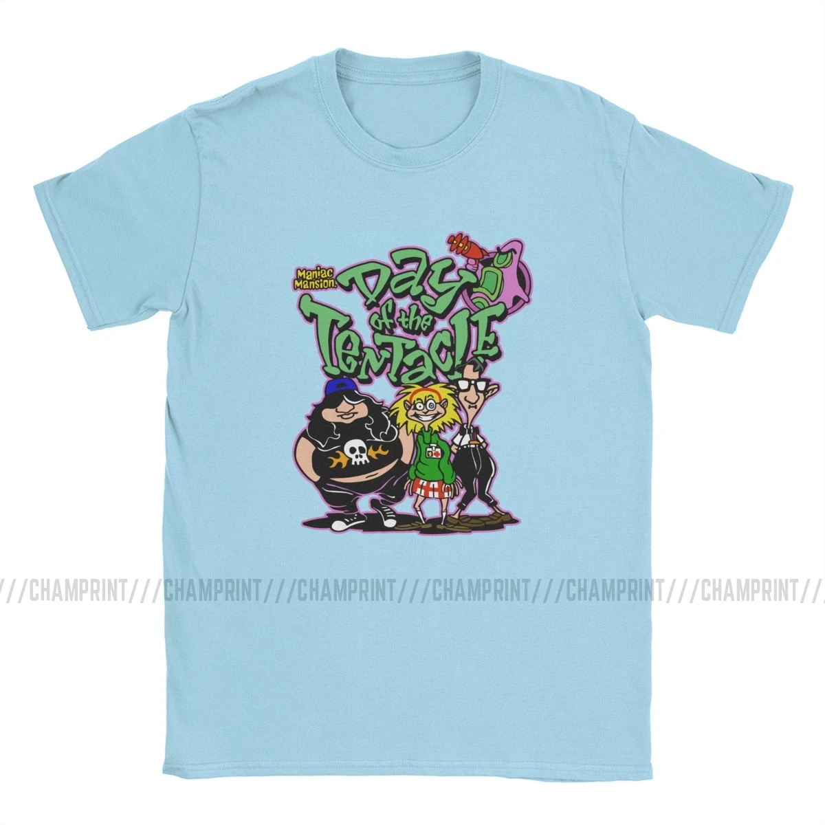 Day Of The Tentacle Men's T Shirt Novelty Tee Shirt Short Sleeve Round Neck T-Shirt Cotton Party Clothes