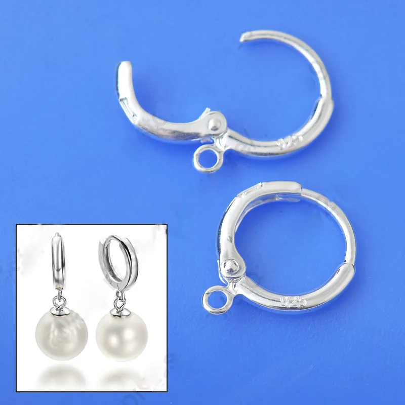 Fine Jewelry Findings 20PCS  925 Sterling Silver Lever Back Ear For Drop Earring Design DIY