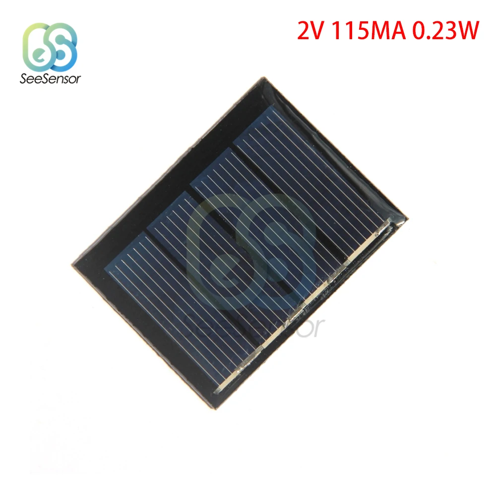 Solar Panel 2V 5V 6V 9V 12V Mini Solar System DIY For Battery Cell Phone Chargers Portable Solar Cell 0.23W 0.6W 0.8W 1W 1.5W 3W