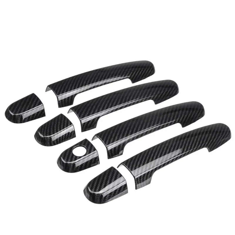 

For Toyota Yaris XP130 Vitz 2012-2019 Car Exterior Door Handles Covers Overlays Protection Catch Cap Sticker Carbon Fiber Style