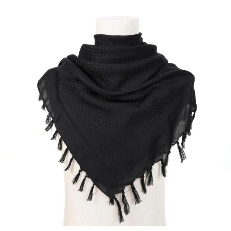 Tactical Arab Keffiyeh Shemagh Scarf Winter Shawl Neck Desert Head Scarf Warmer Cover Windproof Hunting Camping Scarf Men Women