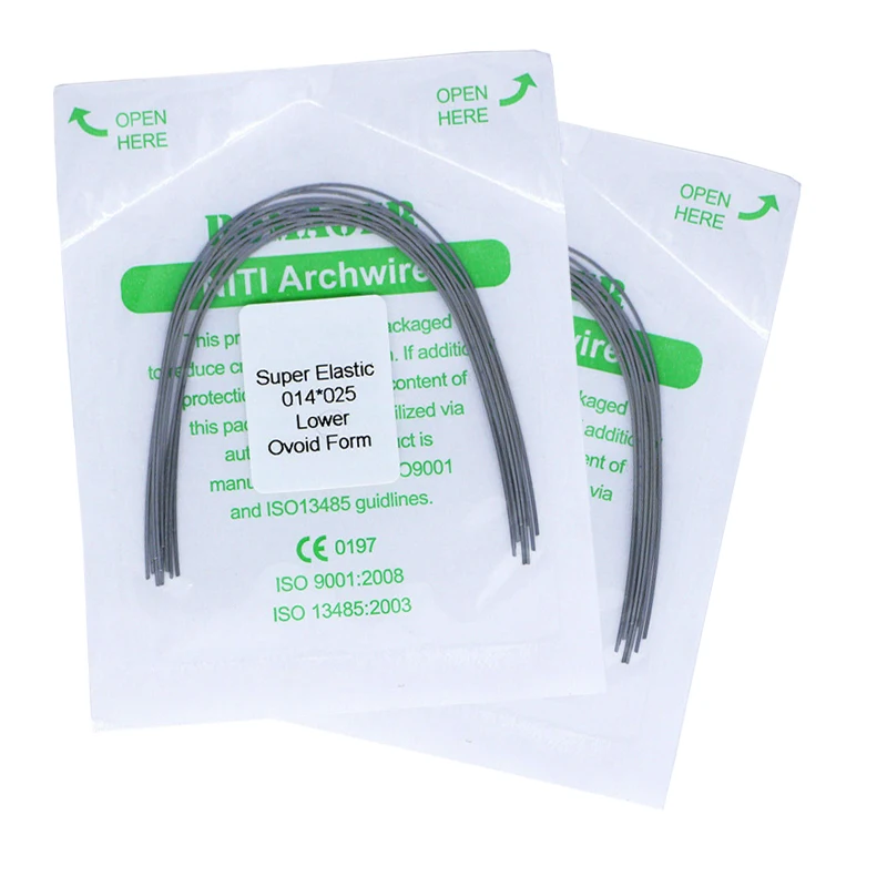 Dental Orthodontics Wire 10 Pieces Nitinol Arches Dentist Materials Super Elastic Niti Arch Rectangular Ovoid For Dentisty Brace