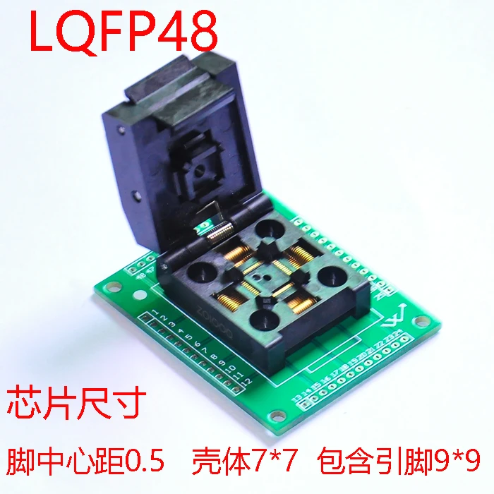 

Lqfp48 high quality test seat, burning seat, programming seat, IC seat, compatible with fpq-48-0.5-06