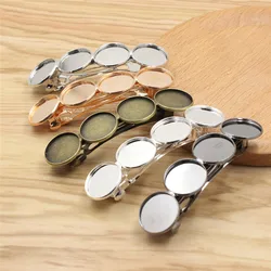 Onebeading Fit 20mm Round Cabochons Hairpins Blank 4 Base Settings Hair Snap Clips For DIY Making Accessories Gift 5pcs K05250