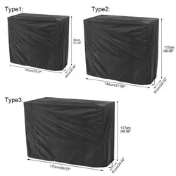 Outdoor Garden Yard Grill Dust Cover Protector Waterproof Barbecue Cover Anti Dust Rain Cover For Bbq Accessories Black