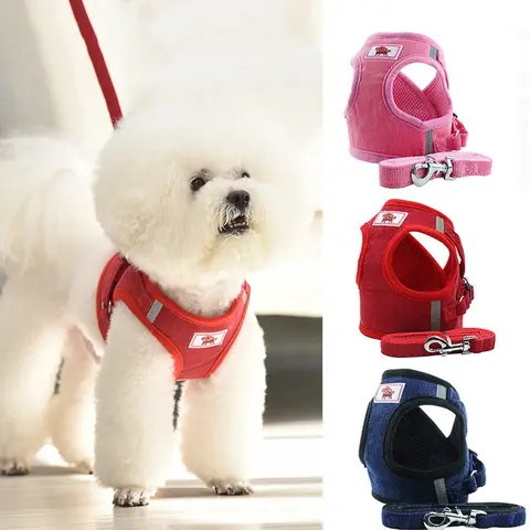 Pettorina per cani No Pull cucciolo regolabile collare per gatto accessori per carlino per cani personalizzati imbracature per gilet Chihuahua Beagle per cani di piccola taglia