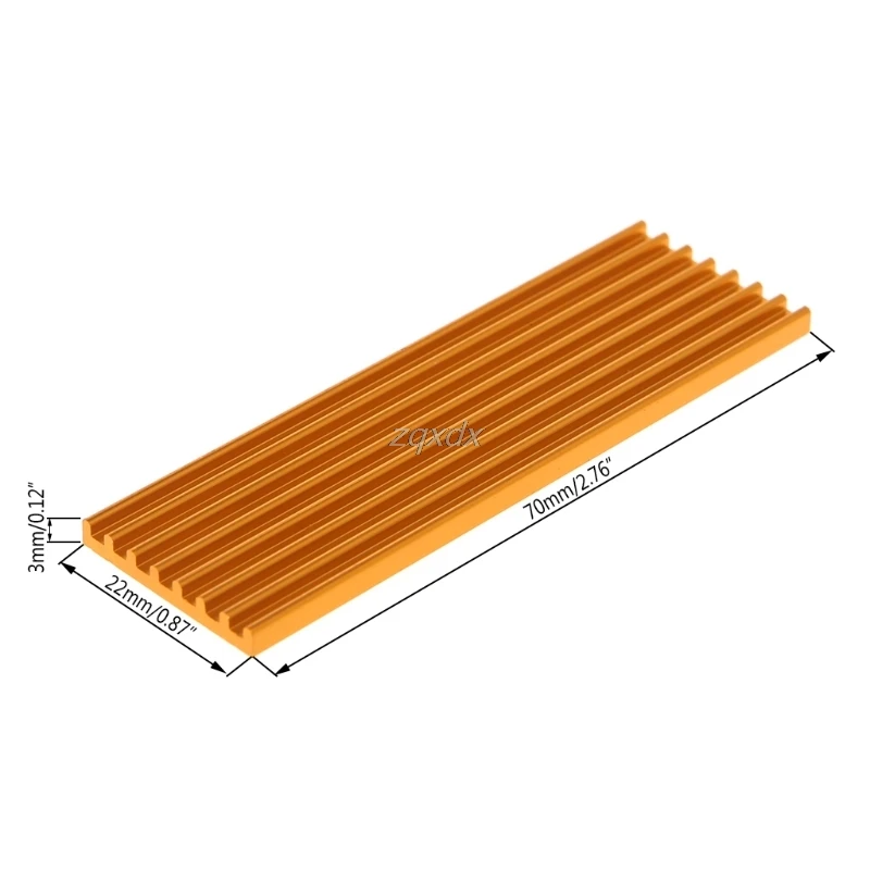 High Quality Aluminum Radiator Heatsink For M.2 PCIE Solid State Disk SSD 2280 70x22x3mm